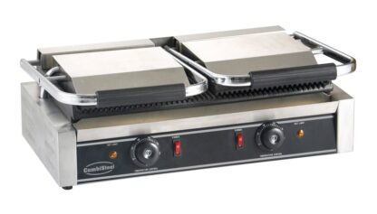 Kontaktgrill / Klemgrill - Rillet overflade - 410 x 580 mm - Combisteel