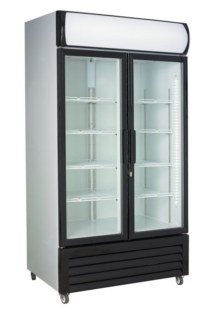 Displaykøleskab - Hvid/Sorte døre - 760 liter - Combisteel