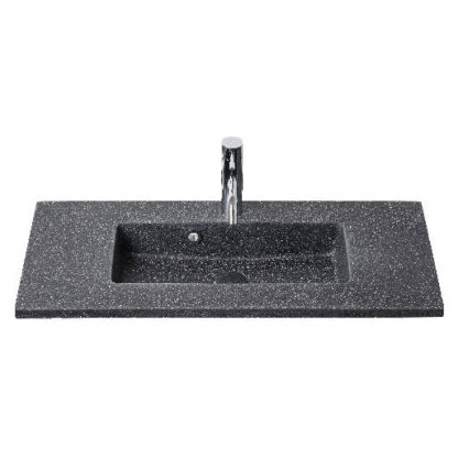 Marmorline Colombo Night Sky badvask i mat granitex D: 36 cm - Kitchn