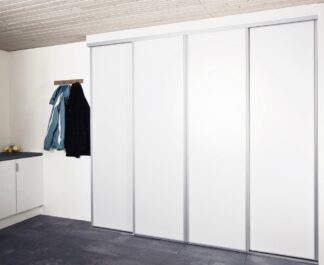 Mogensen Compact skydelåger på mål til garderobe med 4 låger - Total bredde 200 til 255 cm. - Birk