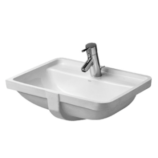 Hvid Duravit Starck 3 badvask m/bagpanel - DFI-Geisler