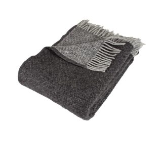 Artic Thyra Uldplaid Dark Grey - Nordisk Tekstil