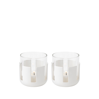 Stelton Luna Fyrfadsstage Soft White 2 Stk. - Holm