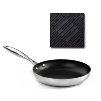 Scanpan CTX Stegepande 24 cm + Stratanium Bordskåner - Scanpan