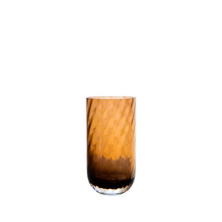 Specktrum Meadow Swirl Cylinder Vase Amber Small - Specktrum