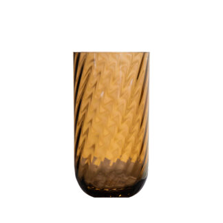 Specktrum Meadow Swirl Cylinder Vase Amber Medium - Specktrum