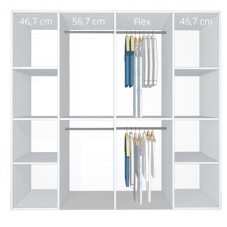 Inventar fra bredde 200 cm til 220 cm - Celebert - Model A - Kitchn Skydedøre