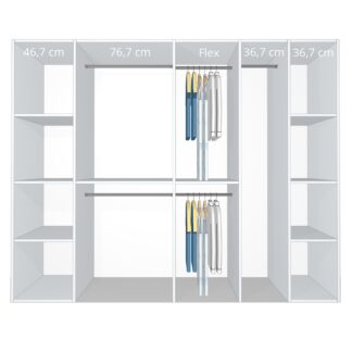 Inventar fra bredde 240 cm til 260 cm - Celebert - Model A - Kitchn Skydedøre