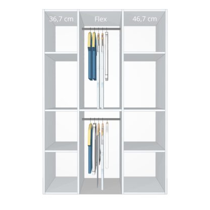 Inventar fra bredde 120 cm til 140 cm - Celebert - Model B - Kitchn Skydedøre