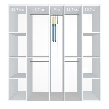 Inventar fra bredde 180 cm til 200 cm - Celebert - Model B - Celebert