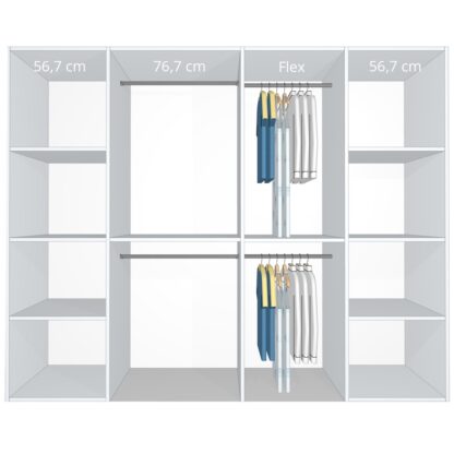 Inventar fra bredde 240 cm til 260 cm - Celebert - Model B - Kitchn Skydedøre