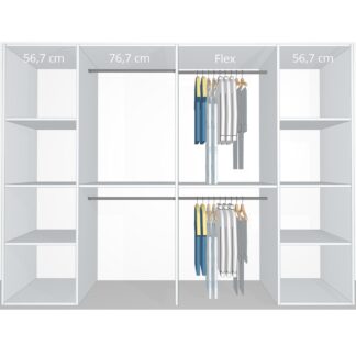 Inventar fra bredde 260 cm til 280 cm - Celebert - Model B - Kitchn Skydedøre