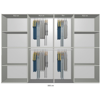 Inventar fra bredde 280 cm til 300 cm Model A - Kitchn Skydedøre