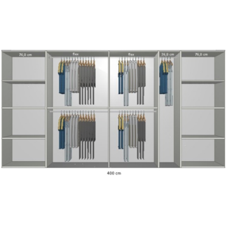 Inventar fra bredde 380 cm til 400 cm Model A - Kitchn