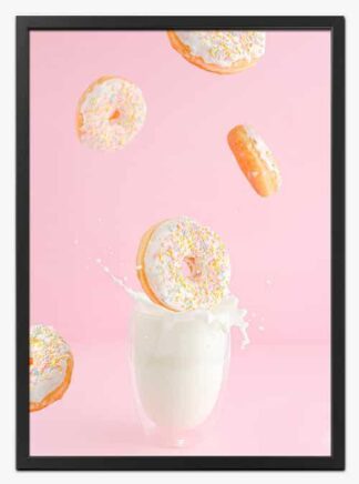 Donuts Splash | Køkkenplakat - 21x30 cm (A4) - Køkkenshop