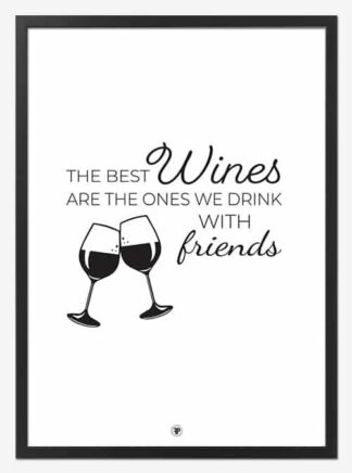 The Best Wines | Køkkenplakat - 21x30 cm (A4) - Køkkenshop