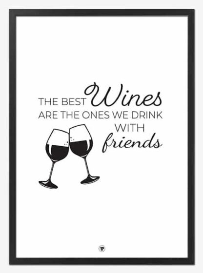 The Best Wines | Køkkenplakat - 21x30 cm (A4) - Køkkenshop