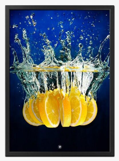 Appelsin Splash | Køkkenplakat - 21x30 cm (A4) - Køkkenshop